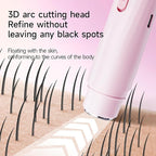 New Electric Bikini Trimmers for Women, Travel Razors, Glowhave Double Headed Shaver, Body Hair Trimmer, Rechargeable Painless Professional Shaver, Suitable for Underarms, Legs, Arms,Face (Pink)