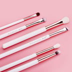 Jessup Eye Makeup Brush Set Professional 15pcs White/Rose Gold Premium Natural-synthetic Eye Shadow Blending Concealer Eye & Brow Liner Brushes, T217
