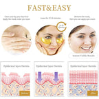 Under Eye Patches - 30 Pairs Under Eye Masks for Dark Circles and Puffiness, 24k Gold Dark Circles Under Eye Treatment for Women, Undereye Gel Patches Under Eye Bags - Reduce Wrinkles Anti-Aging