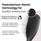 Tangle Teezer Large Ultimate Detangler Hairbrush for Wet & Dry Hair, Eliminates Knots & Reduces Breakage for Long, Thick, & Curly Hair Types, Black Gloss