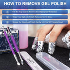 2PCS Metal Deep Purple Cuticle