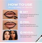 Longwear Peel-off Lip Stain Marker Peel Off with Vitamin E - Smudge-Resistant Lip Liner & Base for All Skin Types (06#)