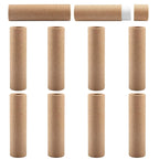 10 Pcs 25g Paperboard Lip Balm Tubes Refillable Krafts Paper Lipstick Tube Round Cardboard Empty Lip Gloss Container Holder Tubes for DIY Chapstick Salve Cosmetic Lotion Solid Perfume - Brown