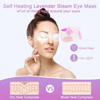 Steam Eye Mask for Dry Eyes, 18-Packs Eye Mask for Dark Circles and Puffiness, Self Heating Gentle Steam Warm Eye Mask for Relief Eye Fatigue, Lavender Scents