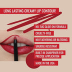 Runway Rogue Designer Liner Lip Pencil, Matte Crimson Lip