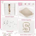 Personalized initial letter makeup bag,