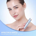 Facial Hair Removal for Women: Rechargeable Hair Removal Device - Painless Womens Face Razor Peach Fuzz (Blue)