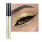 Liquid Glitter Eyeshadow Shining Eye Shadow Makeup Shimmer Long Lasting Quick-Drying (Gold)