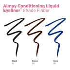 Almay Conditioning Liquid Eyeliner, Longwearing, Waterproof, Hydrating, 10 Black, 0.03 fl oz.