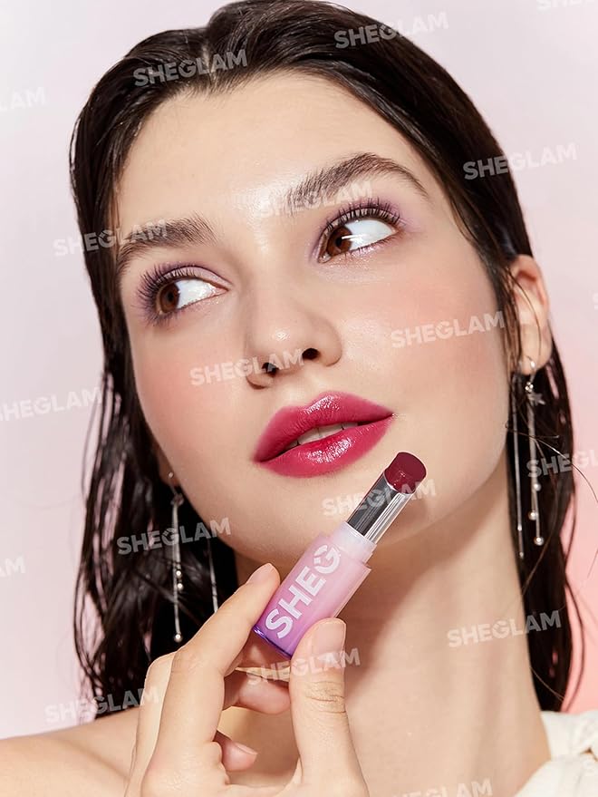 SHEGLAM Mirror Kiss High-Shine Lipstick Silky Jelly Texture Hydrated&Smooth Lip Gloss-That's Fierce