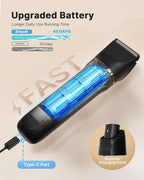 Upgraded Bikini Trimmer for Women, Dermave Bikini Shaver [2in1 & Painless] Electric Razor, [Waterproof] Pubic Body Hair Trimmer, Replaceable Ceramic Blade, Charge Dock, Gifts for Women/Men