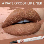 COOL STORY Matte Lip Liner Pencil - Waterproof, Non-Fading, Long-Lasting Plump Effect for Fuller Lips Makeup, Soft & Smooth Texture Easy Glide Lipstick (13#, Pack of 1)