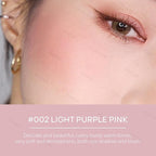 KYDA Multiuse Blendable Eyeshadow & Blush Makeup, Ultra-fine Lightweight Powder, Daily Matte Warm Tone Eyes Makeup, Half Pink Lavender