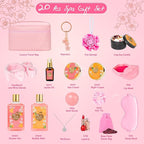 Mothers Day Gifts for Mom -20-Piece Luxury Bath & Body Gift Bath Gift Set for Women, Self Care Kit with Necklace, Diffuser & More | Perfect for Christmas, Birthday, Anniversary, Holiday Gift for Her