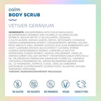 Seaweed Bath Co. Calm Body Scrub, Vetiver Geranium Scent, 6 Ounce, Sustainably Harvested Seaweed, Sea Kelp, Glycolic Acid