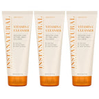 InstaNatural Vitamin C Cleanser Face Wash, Brightens and Reduces Signs of Aging, Fine Lines and Uneven Texture, with Coconut Water and Aloe Vera, 6.7 FL Oz - 3 Pack