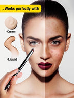EIGSHOW Concealer Brush Under Eye, Small Triangle Brushes for Precise Coverage Dark Circles Blemishes Acne, Blending Cream and Liquid (F658)