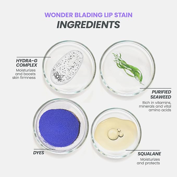 Wonderskin Wonder Blading Lip Stain Peel Off and Reveal Kit - Long Lasting, Waterproof Nude Lip Tint, Transfer Proof Natural Lip Stain Kit (Lovely)