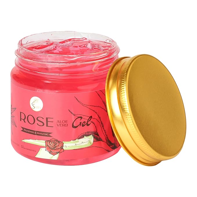 SVATV Rose Aloe Vera Gel | Natural aloe vera gel - 200g | 7.05 Oz | 0.44 Lbs