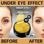 Under Eye Mask Patches Collagen, Gold Eye Patches for Puffy Eyes, 24K Gold Eye Mask, Under Eye Gel Pads, Eye Masks for Dark Circles, Puffiness Treatment Eye Masks Skincare