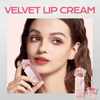 Mistine Makeup Velvet Lip Gloss Matte Lip Cream Liquid Lipstick Softening with Hyaluronic Acid Lip Tint, Non-Sticky Lightweight Lip Color V02 Pink Crush Limited Edition 0.1 fl oz