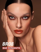 MAKI YIKA Red Lipstick for Women Metallic Lipsticks Glitter Long Lasting Lipstick No Smudge No Transfer Liquid Lip Gloss (BR08 Bad Romantic)