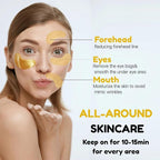 Golden Under Eye Patches for Puffy Eyes & Eye Bags & Wrinkles, Under Eye Patches for Dark Circles,Collagen for Eye Bags, Under Eye Collagen Patches