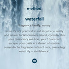 Method Gel Hand Soap Refill, Waterfall, Recyclable Bottle, Biodegradable Formula, 34 oz (Pack of 4) (Packaging May Vary)