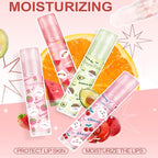 6pcs Fruit Flavored Lip Gloss Set, Roll on Lip Gloss Set Kids Lip Gloss Cute Lip Oil for Girls, Glossy and Shiny Non-Toxic, Kid Friendly, Kids Gift