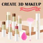 8 PCS Contour Stick Makeup Contour Kit,Double-ended Design with Highlighter,Blush and Bronzer Stick,Lightweight,Easy to Sculpt,Create a Matte and Dewy Finishing Makeup（Set B）