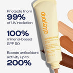 Alleyoop Sunsational Tinted Moisturizer Sunscreen for Face Broad Vegan,