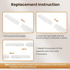 Dermaplaning Tool for Face Eyebrow Razor, Includes 2 Dual End Razors and 20 Blade Refills Exfoliating Face Razors for Women Facial Razor for Peach Fuzz and Eyebrow Starter Kit