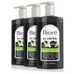 Bioré Deep Pore Charcoal Face Wash, Daily Facial Cleanser for Dirt & Makeup Removal, for Oily Skin, 6.77 Oz, Pack of 3