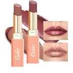 Oulac Satin Lipsticks for Women Set - Matte Lipstick, Full Coverage Lip Color, Satin Matte Finish, Cream Texture, Hydrating, Infused with Hyaluronic Acid, 4g*2 SG04+SG08