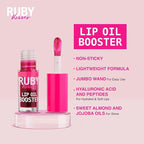 Ruby Kisses Lip Oil Booster, Hydrating Lip Gloss with Nourishing Natural Oil Blend, Jumbo Wand for Easy Application, Non-Sticky Formula