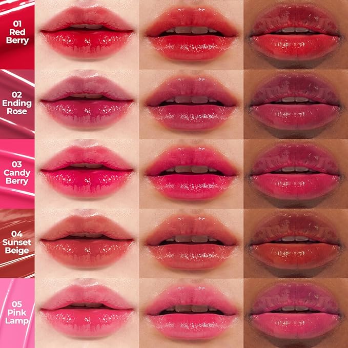 Pudding Glow Korean Lip Tint | Natural Lip Stain | Gloss to Stain | Long-Lasting & Non-Sticky | Lightweight Lip Tint 0.14 oz. (04 SUNSET BEIGE)