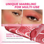 4 Colors Liquid Blush Makeup Kit, Long Lasting Pigmented Natural Matte Face Blush Cream Gel, Lightweight, Blendable, Cruelty Free Women Face Cosmetics Set 4Pcs