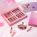 Color Nymph 16 PCS Lip Glosses Collection, Shimmery Lip Glosses for Women and Girls, Long Lasting Color Lip Gloss Set with Rich Varied Colors (Iridescent Pink)