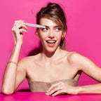 Chumia 2 Pcs Electric Eyebrow Trimmer Women Precision Face Razors Mini Shaver with Comb Christmas Women Gift Battery Operated Personal Epilator for Face Neck Fuzz Lips Leg(White, Pink)