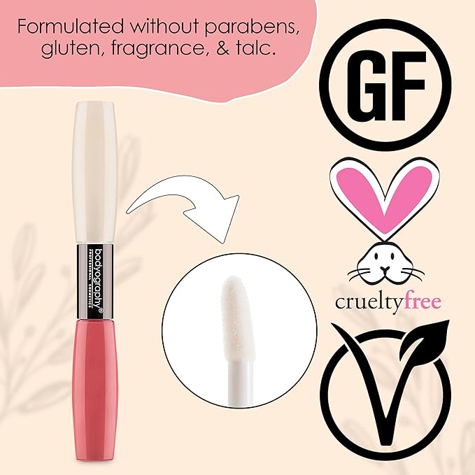 Bodyography Icon Dual Lip Gloss, Tarte, 0.3 Ounce