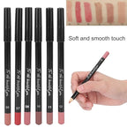 6pcs Lip Liner, Professional Waterproof Matte Long Lasting Long