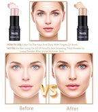 4 Pcs Cruelty-Free Waterproof Highlighter Makeup Sticks Shimmer Illuminator and Blush Stick Face Contour Cosmetics Set Easy To Use Blends Effortlessly