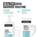 Neutrogena Ultra Gentle Cream-to-Foam Facial Cleanser, Transforms from a Creamy Cleanser to a Foaming Face Wash for Sensitive Skin, Fragrance-Free, Hypoallergenic, Non-Comedogenic, 12 oz