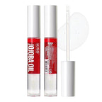 3 PACK Lip Oil Gloss, Hydrating Non-Sticky Lip Oil, 100% Natural Oil Clear Lip Gloss, Lightweight Lip Moisturizer (Rosegold & Shea Butter & Jojoba)