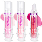 Natural Spicy Lip Plumping Booster Lip Plumping Oil，Lip Plumper Gloss, Ultra-Hydrating & Nourishing Plump and Pout Lip Plumper, Glossy Finish Fuller Lip Plumping Lip Gloss for Women Girls(3PC)