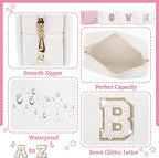 Personalized initial letter makeup bag,