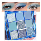 Sapphire Blue Smoky Eye Shadow Palette,Navy Royal Blue Green Goth High Pigment Natural Eyeshadow Palette,Waterproof,Blendable Long Lasting Naturing-Looking,Vegan & Cruelty-Free