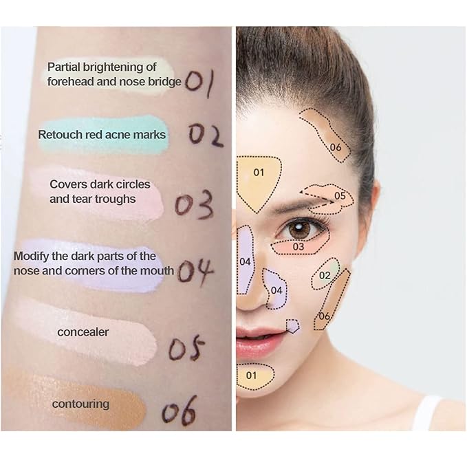 Concealer Contour Palette, Cosmetics Cream Contour and Highlighting