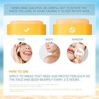 Sunscreen Stick for Face Spf50+ Sunblock Pa++++ Outdoor Water-Resistant Face & Body Solid Sunstick No Eye Irritation Travel Size 0.56 Oz (50 Uses)