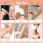 Replacement Heads for Finishing Touch Flawless Facial Hair Remover Device for Women, Replacement Blades for Flawless Replacement Heads Gen 2, 18k Gold with Gurelax Flannel Bag (4)